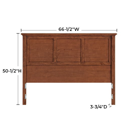 McKenzie - Queen Classic Headboard - Glazed Antique Cherry