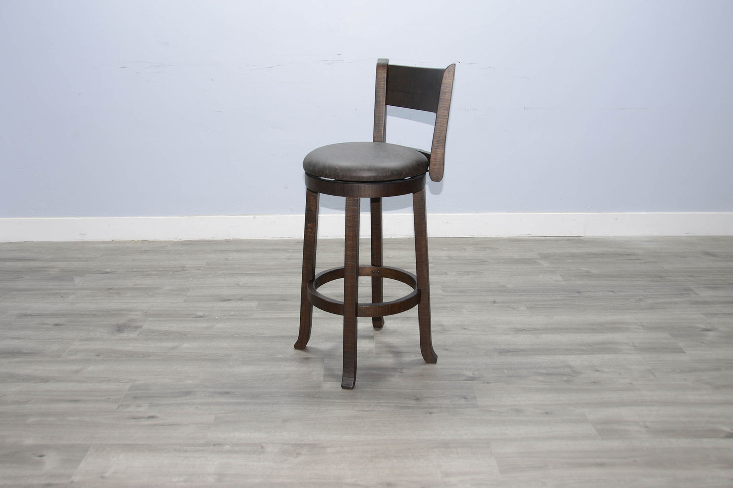 Homestead - 30"H Swivel Barstool, Cushion Seat & Back (Set of 2) - Dark Brown