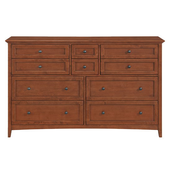 McKenzie - 75.5" W Master Dresser - Glazed Antique Cherry
