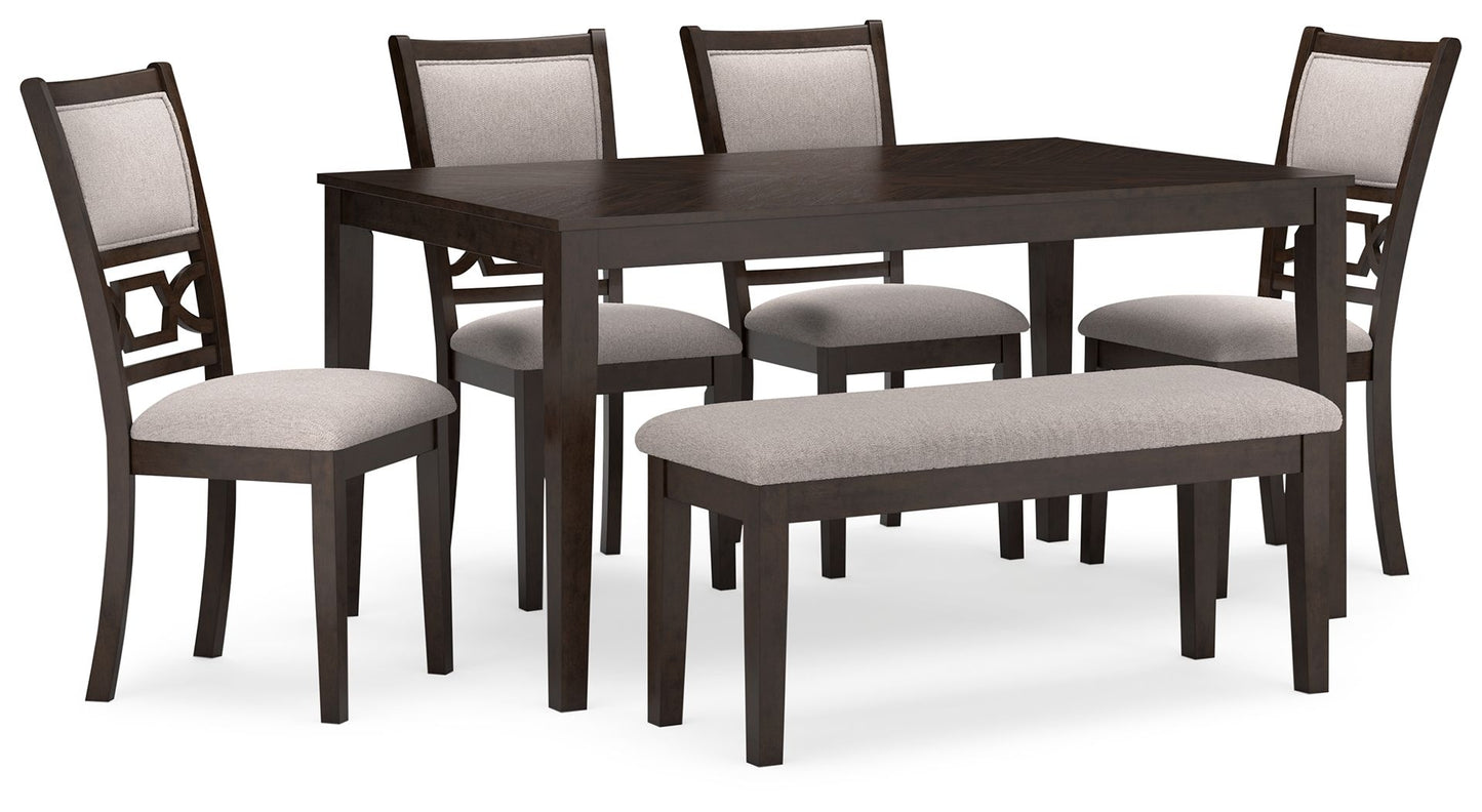 Langwest - Dining Room Table Set (Set of 6) - Brown