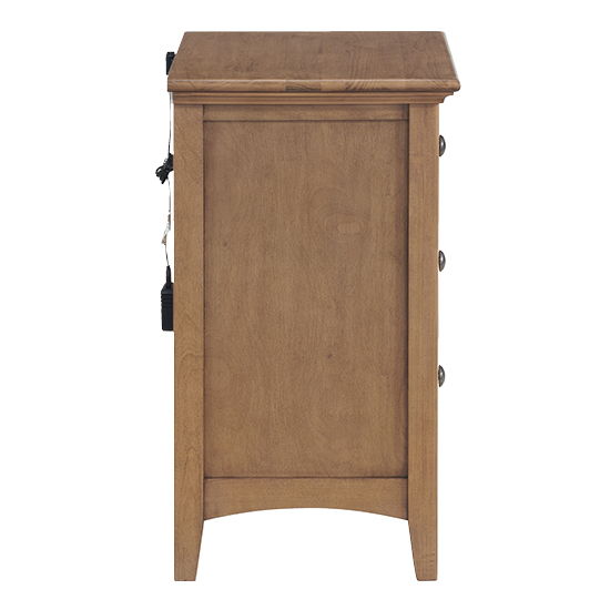 McKenzie - Small 3-Drawer Nightstand - Pecan