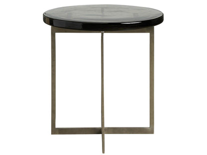 Avaline - Jordan Side Table - Pearl Silver / Gray
