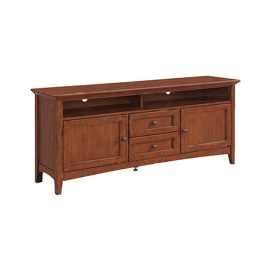 McKenzie - 64" W Sound Bar Media Console - Glazed Antique Cherry
