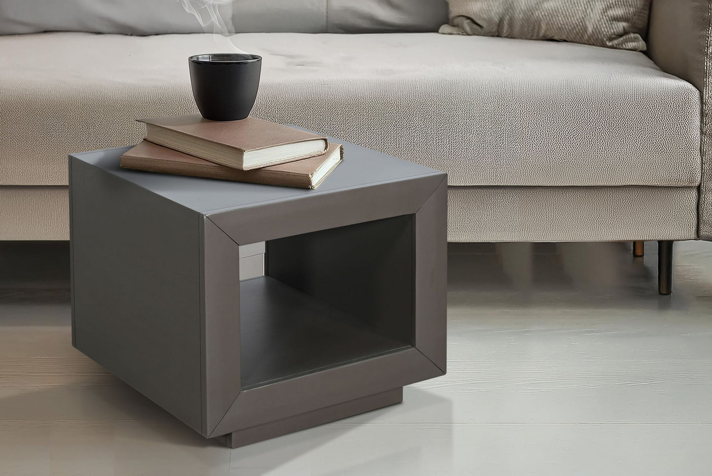 Modern Square Table With Open Storage