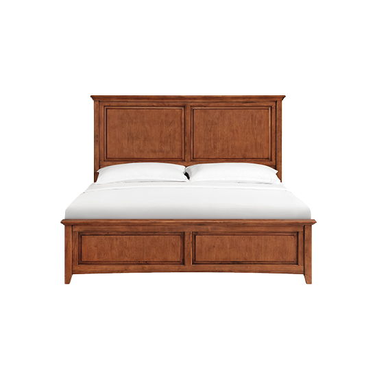 McKenzie - King Premier Bed - Glazed Antique Cherry