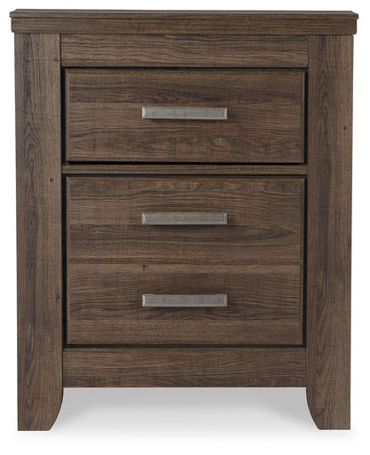 Juararo - Two Drawer Night Stand - Dark Brown