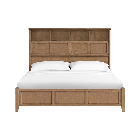 McKenzie - King Classic Bookcase Bed - Pecan