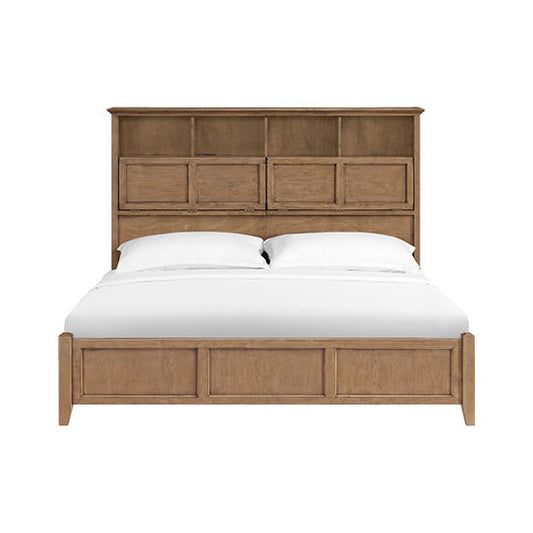 McKenzie - King Classic Bookcase Bed - Pecan