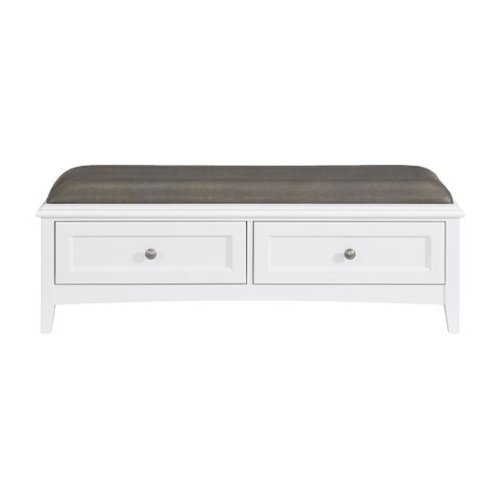 McKenzie - 2-Drawer Bench - Snowbound