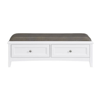McKenzie - 2-Drawer Bench - Snowbound