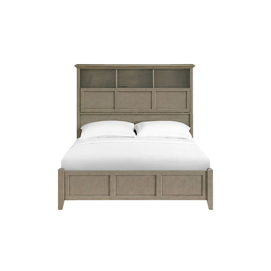McKenzie - Queen Classic Bookcase Storage Bed - Fieldstone