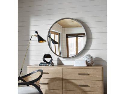 Modern - Round Mirror - Pearl Silver