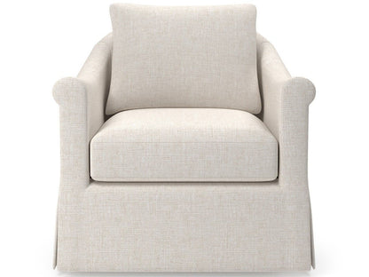 Rowan - Skirted Swivel Chair, Special Order - White