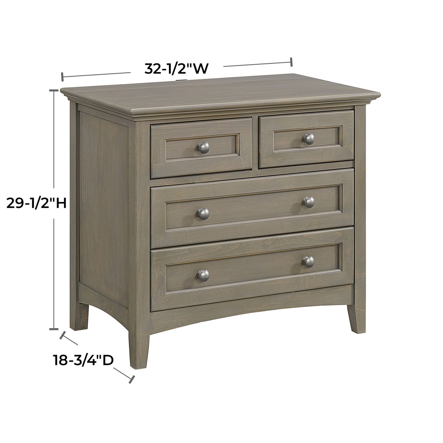 McKenzie - 4-Drawer Nightstand - Fieldstone