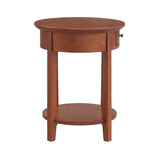 McKenzie - Round Side Table - Glazed Antique Cherry