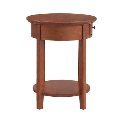 McKenzie - Round Side Table - Glazed Antique Cherry