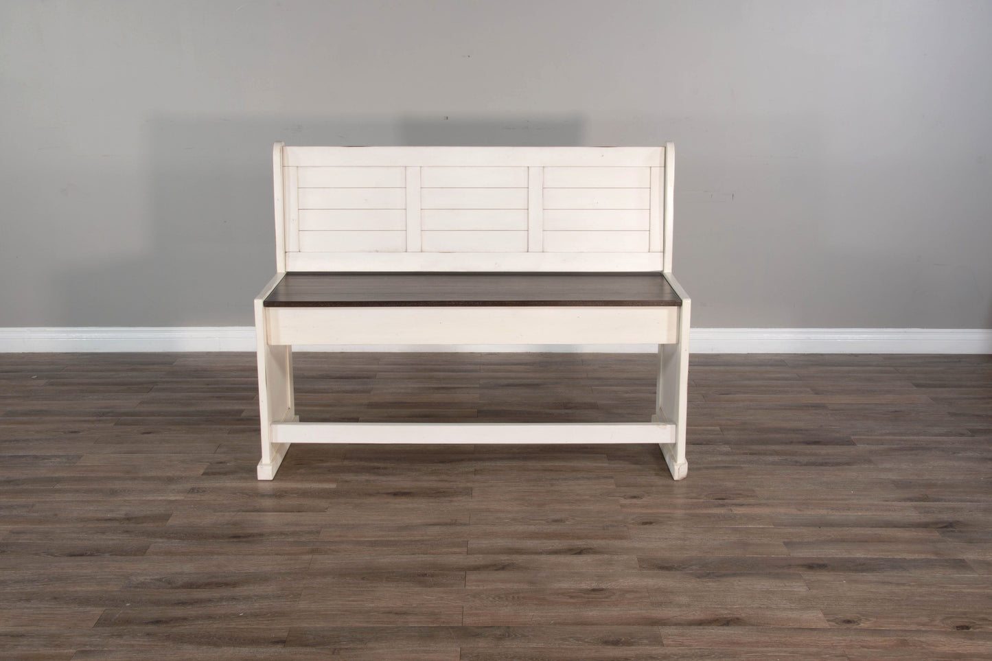 Carriage House - Counter Height Breakfast Nook Set - Cottage White / Europen Dark