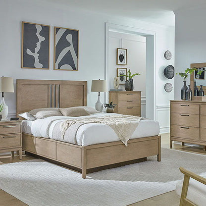 Bailey - Small 2-Drawer Nightstand - Almond