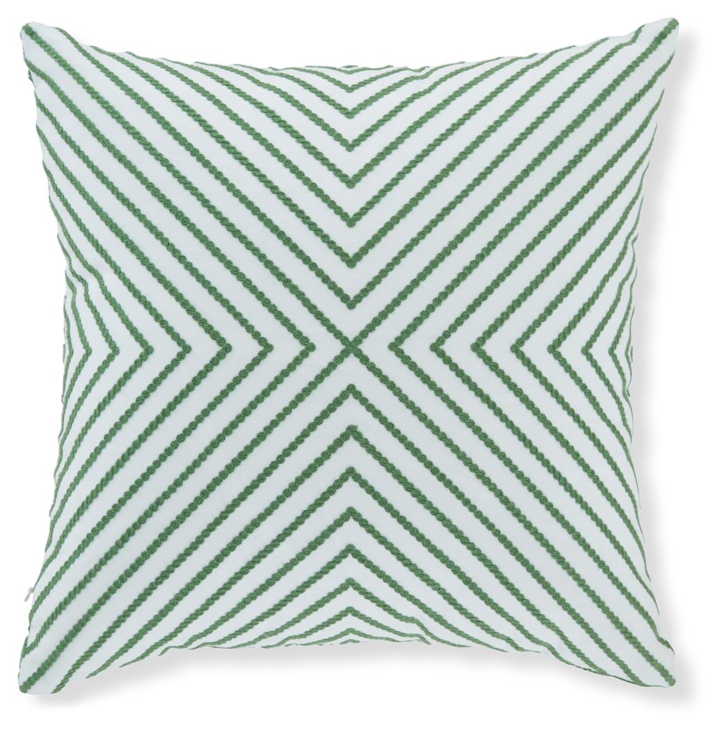 Bellvale - Pillow - Green / White