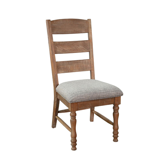Sierra - Rustic Ladder Back Dining Chair With Cushion Seat (Set of 2) - Amber