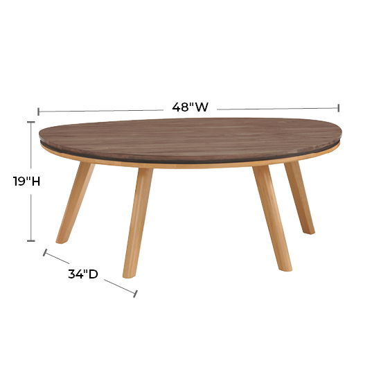 Addi - Low Cocktail Table - Natural