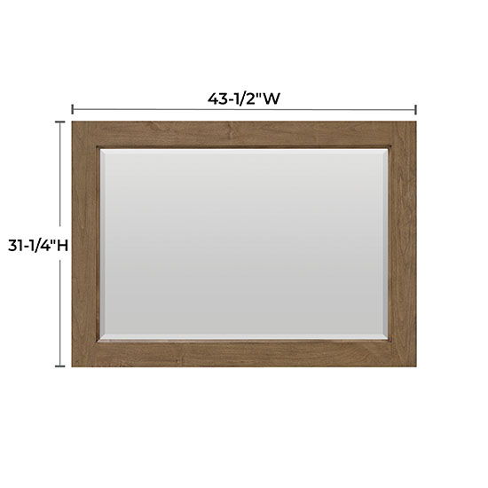 Bailey - Rectangular Mirror - Nutmeg