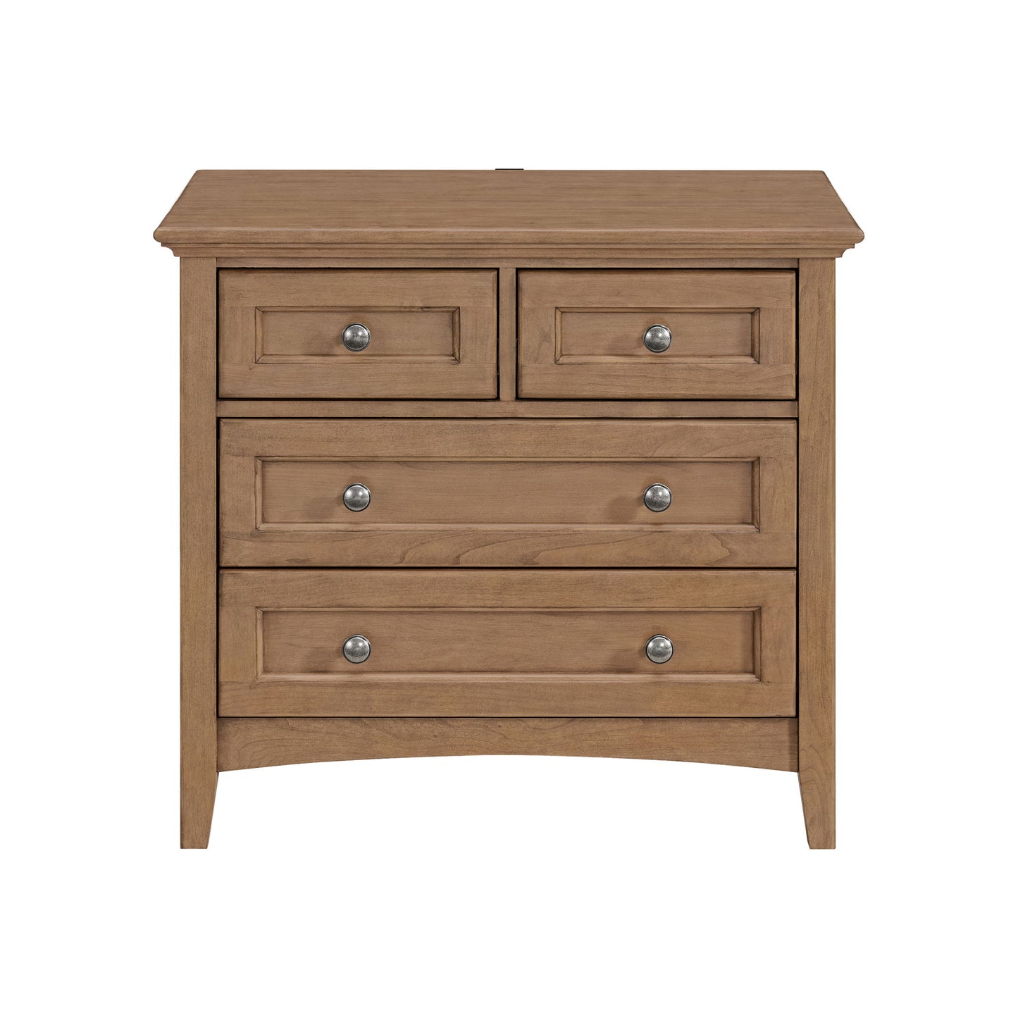 McKenzie - 29.5" 4-Drawer Nightstand - Pecan