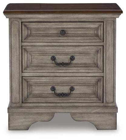 Lodenbay - Three Drawer Night Stand - Antique Gray