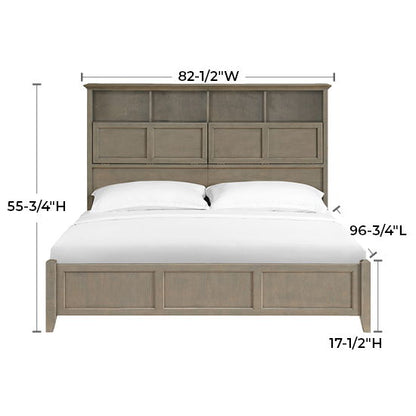 McKenzie - King Classic Bookcase Bed - Fieldstone