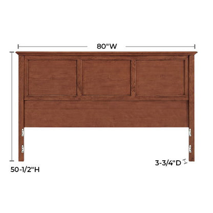 McKenzie - King Classic Headboard - Glazed Antique Cherry