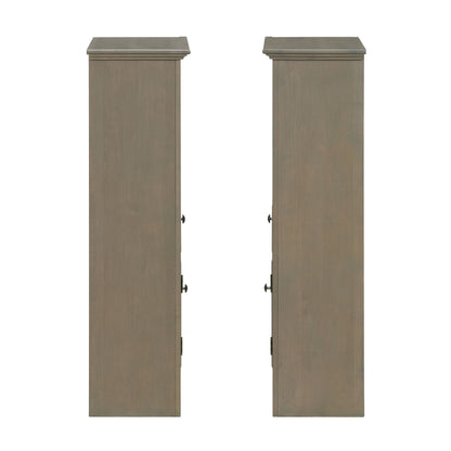 McKenzie - Bookcase Piers (Set of 2) - Fieldstone