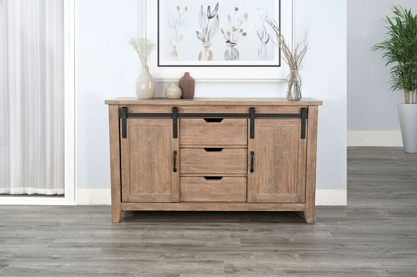 Sierra - Sliding Door Sideboard - Amber