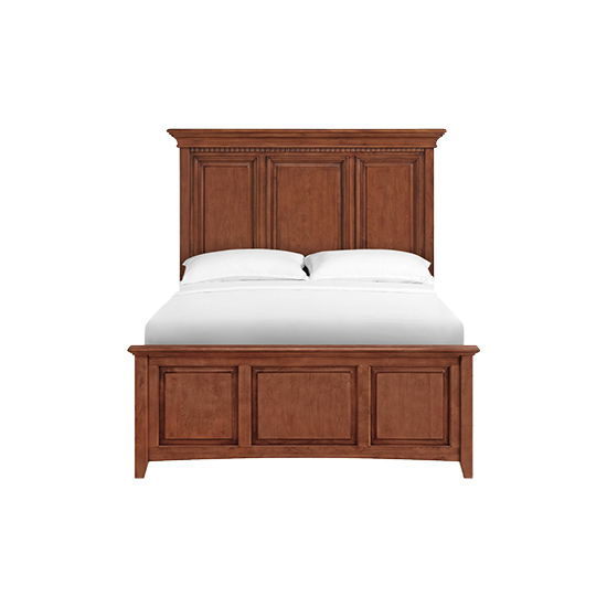 McKenzie - Queen Grand Bed - Glazed Antique Cherry