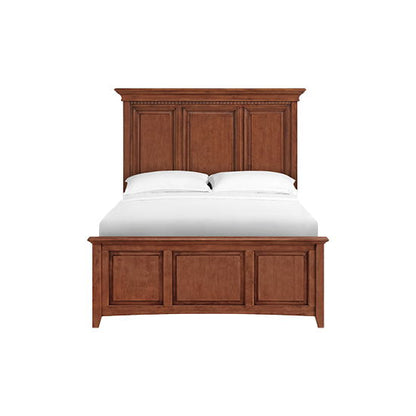 McKenzie - Queen Grand Bed - Glazed Antique Cherry