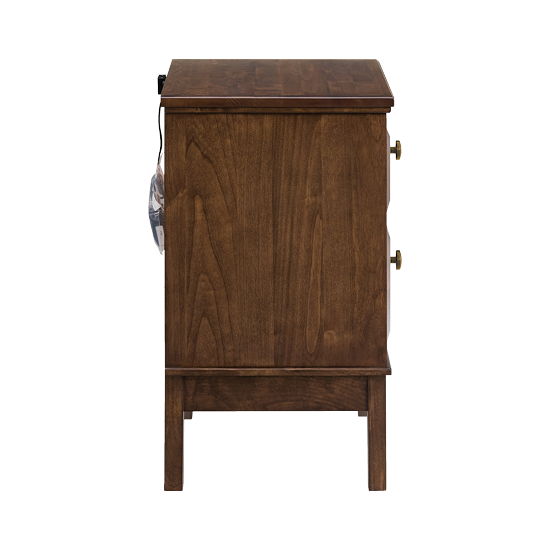 Virginia - Small 2-Drawer Nightstand - Americano