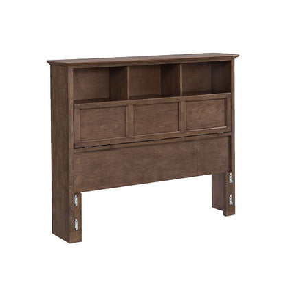 McKenzie - Queen Classic Bookcase Headboard - Java