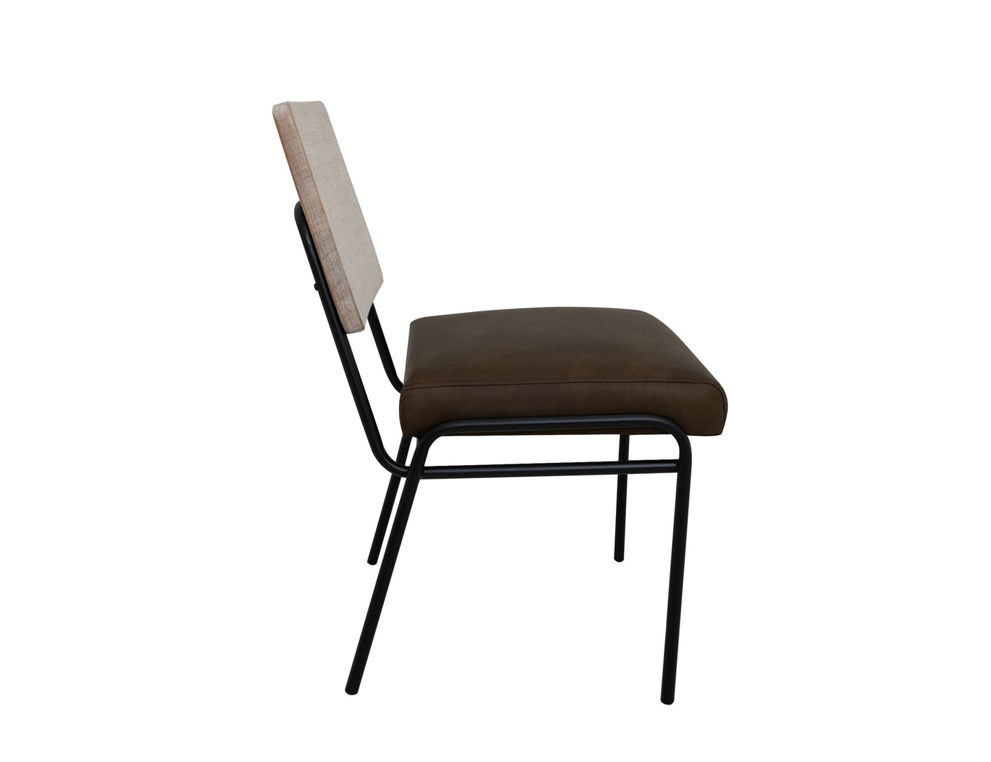 Balam - Chair (Set of 2) - Ivory White / Dark Brown