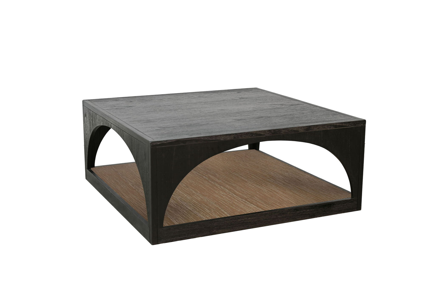 Modern - Wood Table With Arched Open Shelf Design