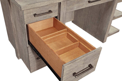 60" Desk w/Open Shelves