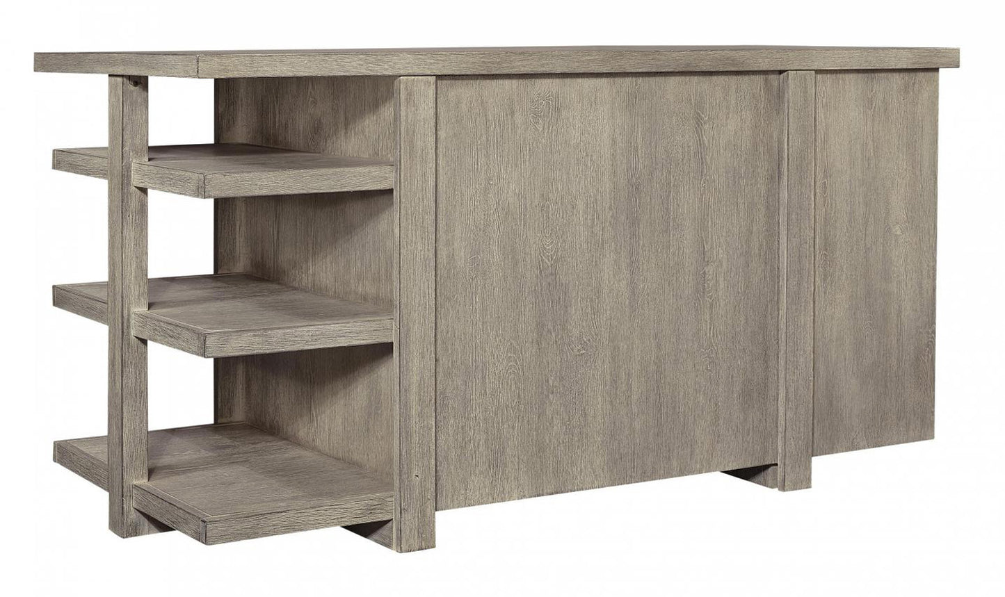 60" Desk w/Open Shelves