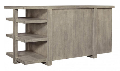 60" Desk w/Open Shelves