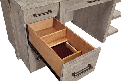 60" Desk w/Open Shelves