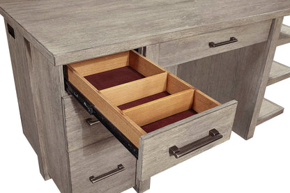 60" Desk w/Open Shelves