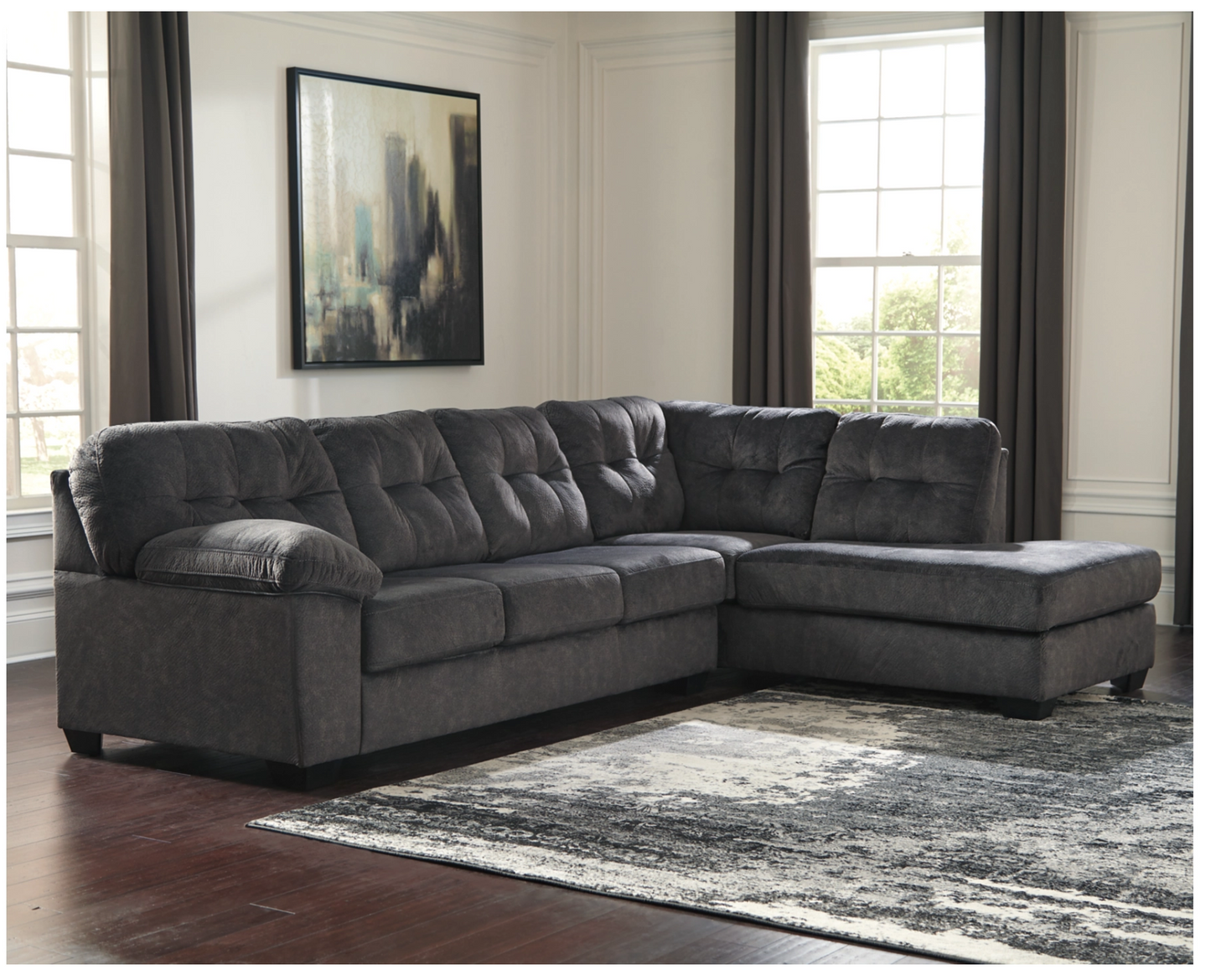 ACCRINGTON LAF SOFA / RAF CHAISE 2PC SECTIONAL