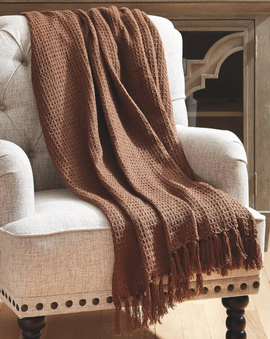 Rowena Copper Throw Blanket