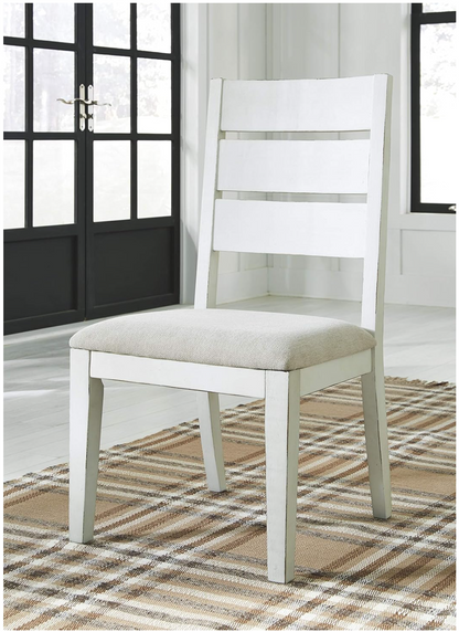 Grindleburg Farmhouse Ladder Back Cushioned Dining Chair