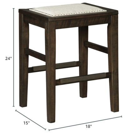 Hallishaw Modern Farmhouse 24.5" Counter Height Barstool