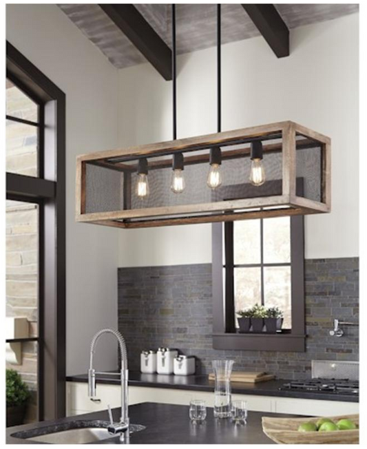 Jodene Brown/Black Pendant Light