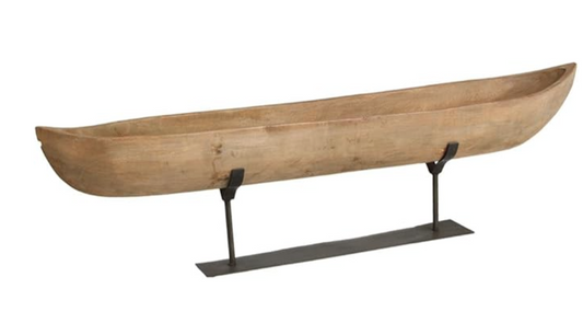 Carved Canoe on a Stand