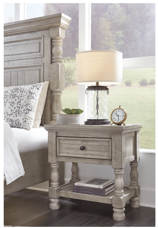 Harrastone 1 Drawer Charging Nightstand